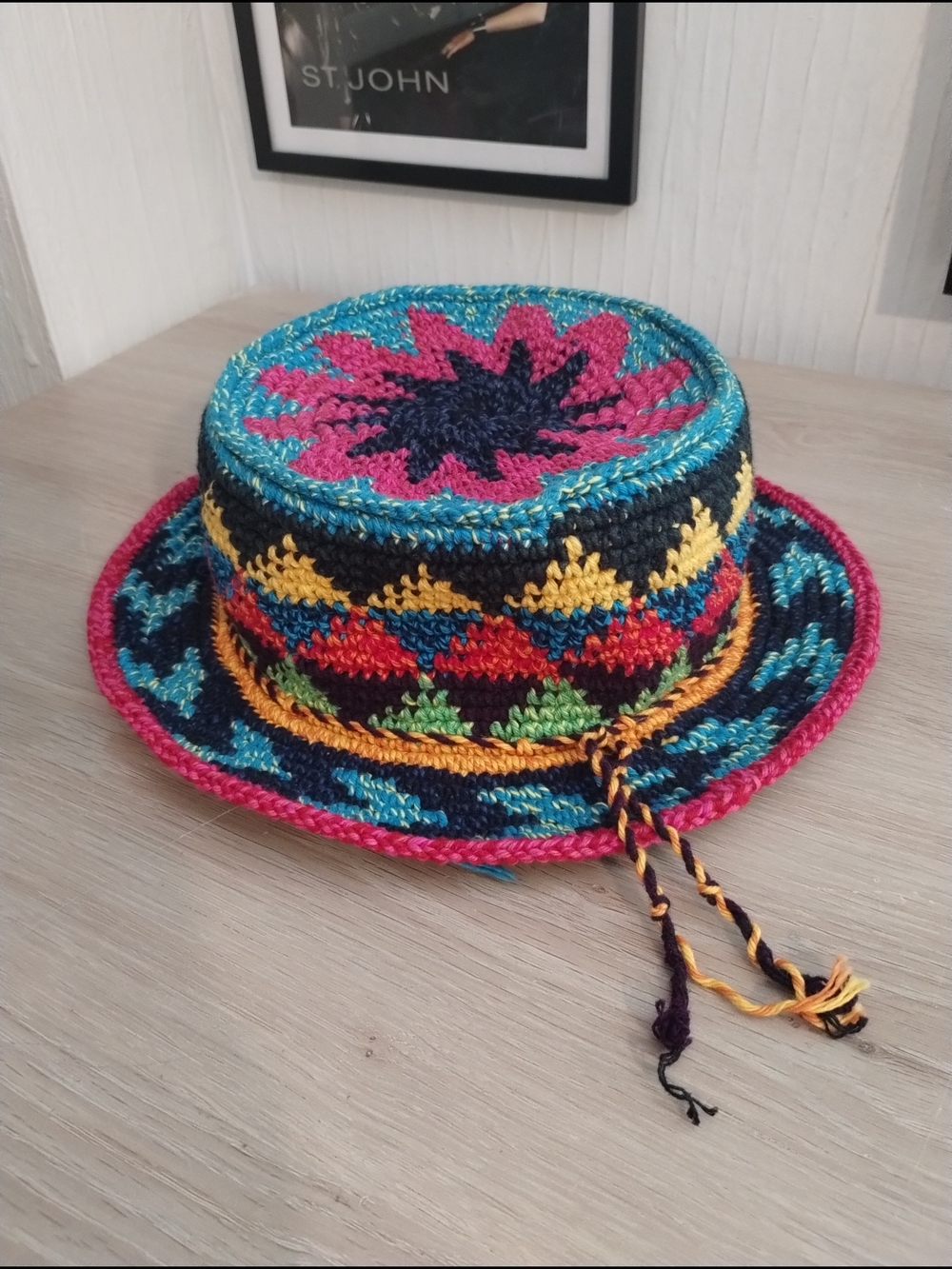 Handwoven Multicolor Crochet Bucket Hat
